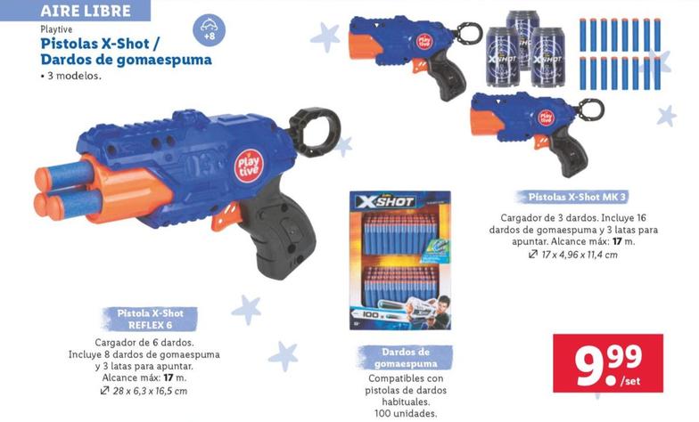 Oferta de Pistolas X-shot / Dardos De Gomaespuma  por 9,99€ en Lidl