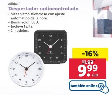 Oferta de Despertador Radiocontrolado por 9,99€ en Lidl
