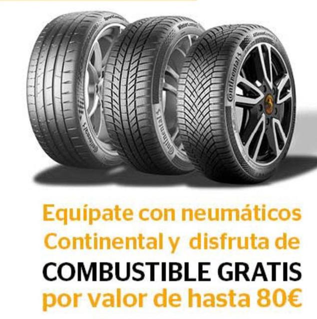 Oferta de Neumáticos Continental por 80€ en Confort Auto