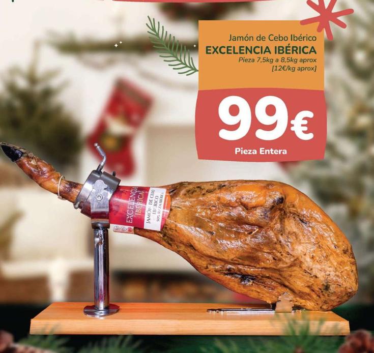 Oferta de Jamón De Cebo Ibérico Excelencia Ibérica por 99€ en Supermercados Codi