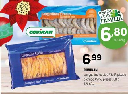 Oferta de Langostinos por 6,99€ en Coviran