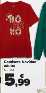 Oferta de Camiseta Navidad Adulto por 5,99€ en Carrefour