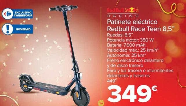 Patinete Eléctrico Red Bull Race Teen de 8,5