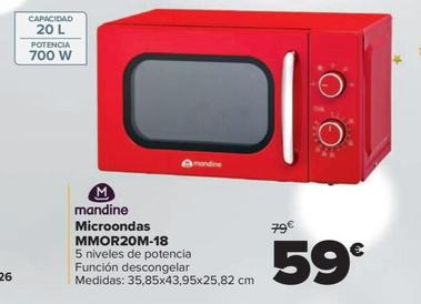 Oferta de Microondas Mmor20m-18 por 59€ en Carrefour