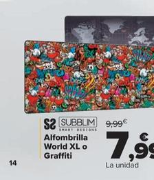 Oferta de S2 Subblim - Alfombrilla Graffiti por 7,99€ en Carrefour