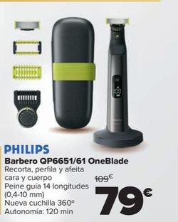 Oferta de Barbero Qp6651/61 Oneblade por 79€ en Carrefour