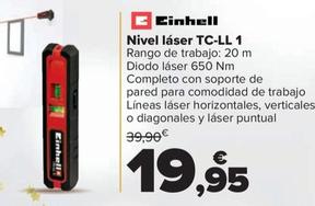 Oferta de Nivel Láser Tc-ll 1 por 19,95€ en Carrefour