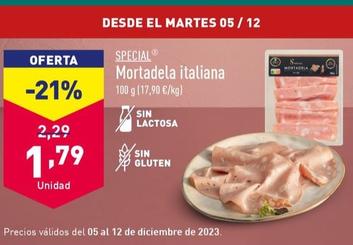 Oferta de Mortadela Italiana por 1,79€ en ALDI