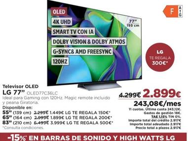 Oferta de Televisor LG por 2899€ en El Corte Inglés