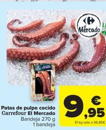 Oferta de Patas De Pulpo Cocido por 9,95€ en Carrefour Market