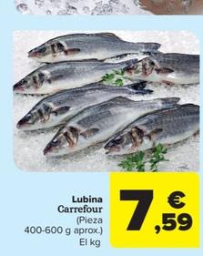 Oferta de Lubina por 7,59€ en Carrefour Market