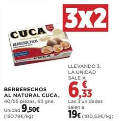 Oferta de Berberechos por 9,5€ en Hipercor