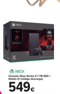 Oferta de Consola Xbox Series X 1 Tb Ssd + Diablo Iv (código Descarga) por 549€ en Carrefour