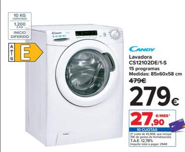 Oferta de Lavadora Cs12102de/1-s por 279€ en Carrefour