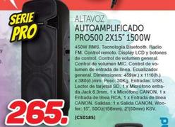 Oferta de Coolsound - Autoamplificado Pro500 2x15" 1500w por 265€ en Mandatelo.com