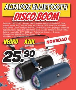 Oferta de Coolsound - Altavoz Bluetooth Disco Boom por 25,9€ en Mandatelo.com