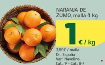 Oferta de Naranja De Zumo por 1€ en HiperDino