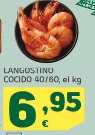 Oferta de Langostino Cocido por 6,95€ en HiperDino