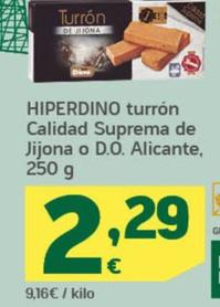 Oferta de Turron Calidad Suprema De Jijona O D.o. Alicante por 2,29€ en HiperDino
