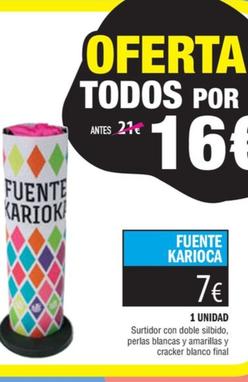 Oferta de Fuente Kariok por 7€ en Hipercohete