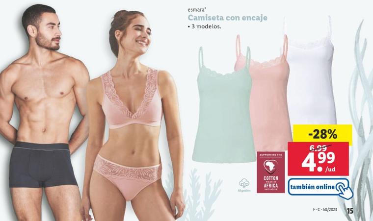 Oferta de Camiseta Con Encaje por 4,99€ en Lidl