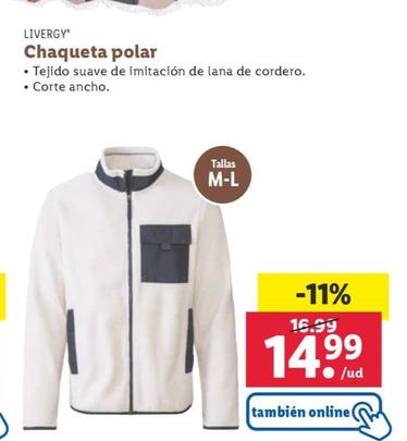 Oferta de Chaqueta Polar por 14,99€ en Lidl