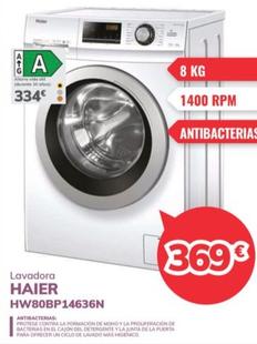 Lavadora Haier HW80BP14636 8 kg 1400 rpm