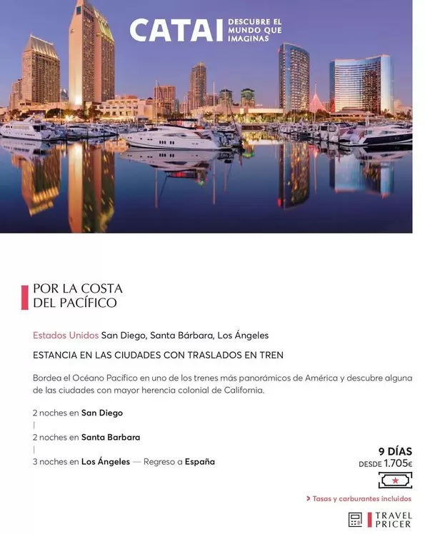 Oferta de Por La Costa Del Pacífico por 1705€ en Catai