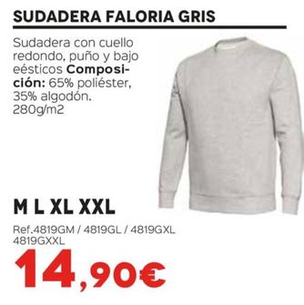 Oferta de Sudadera Faloria Gris por 14,9€ en Isolana