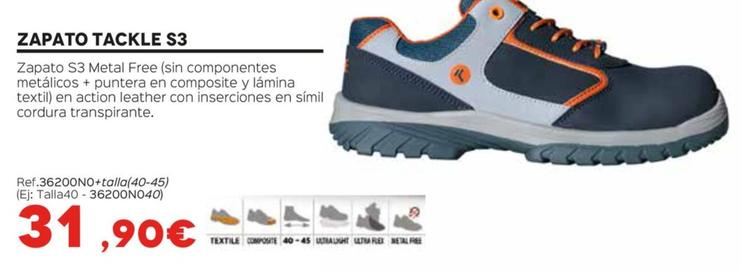 Oferta de Zapato Tackle S3 por 31,9€ en Isolana