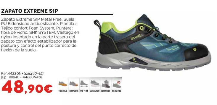 Oferta de Zapato Extreme S1p por 48,9€ en Isolana