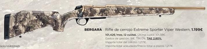 Oferta de Bergara - Rifle De Cerrojo Extreme Sporter Viper Western por 101,38€ en El Corte Inglés