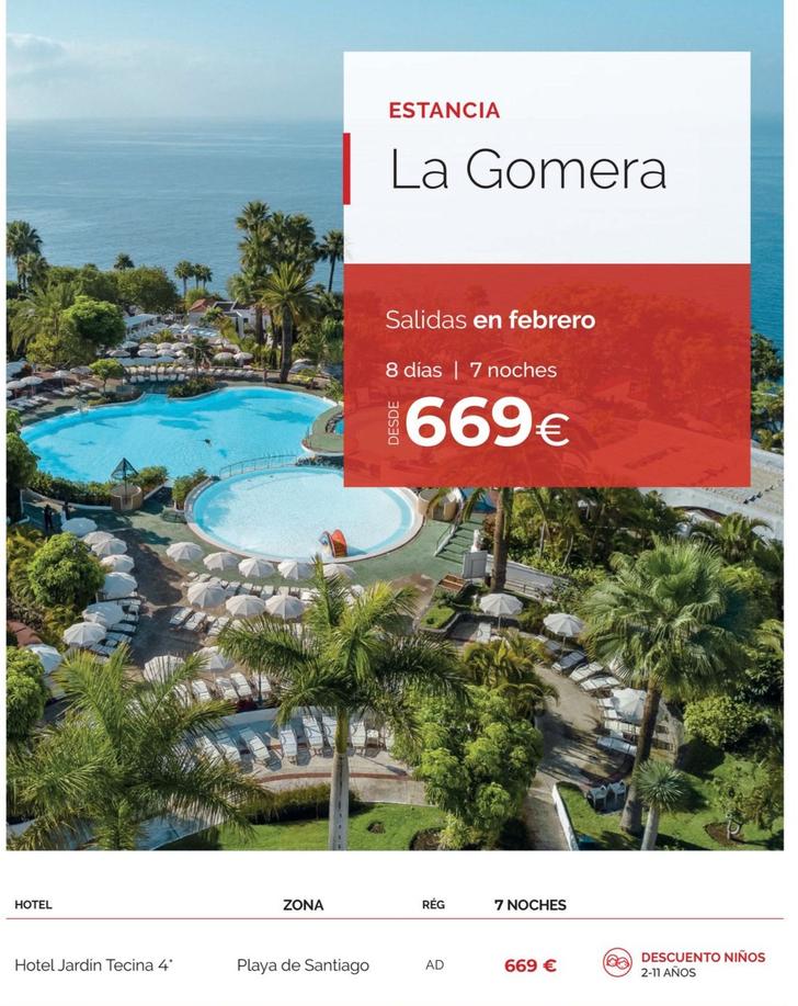 Oferta de La Gomera por 669€ en Travelplan