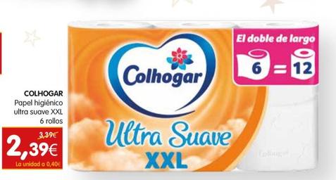 Papel higienico ultrasuave xxl colhogar 6 rollos