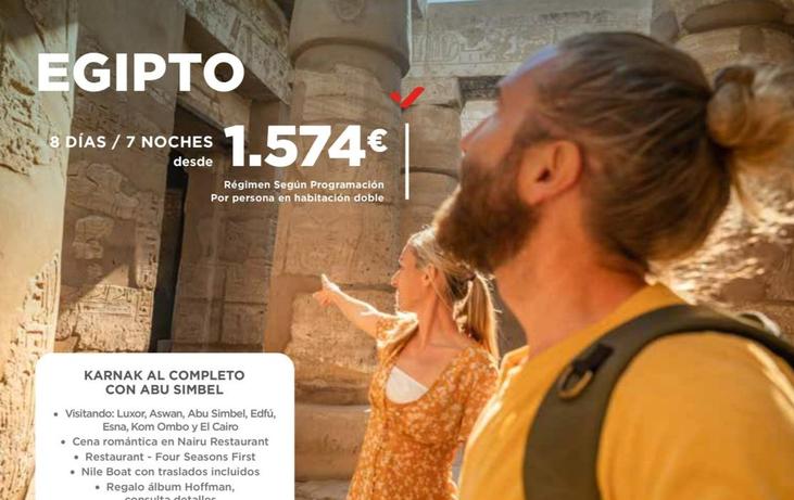 Oferta de Viajes a Egipto por 1574€ en Halcón Viajes