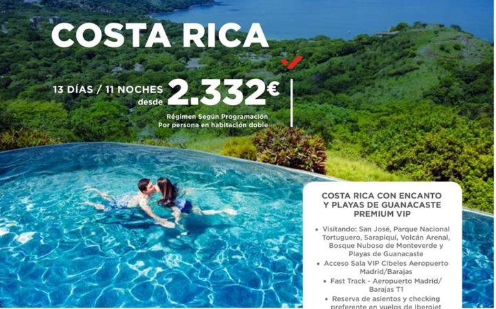 Oferta de Viajes a Costa Rica por 2332€ en Halcón Viajes