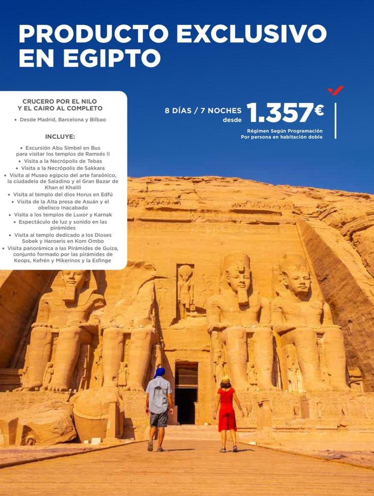 Oferta de Viajes a Egipto por 1357€ en Halcón Viajes