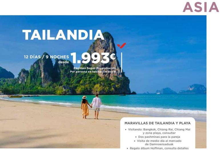 Oferta de Viajes a Tailandia por 1993€ en Halcón Viajes
