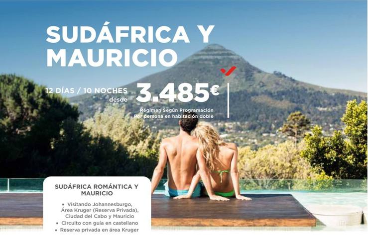 Oferta de Sudáfrica Y Mauricio por 3485€ en Halcón Viajes