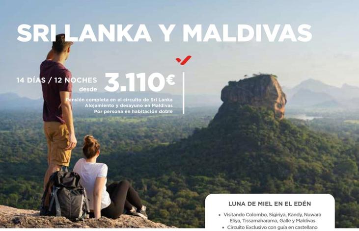 Oferta de Sri Lanka Y Maldivas por 3110€ en Halcón Viajes