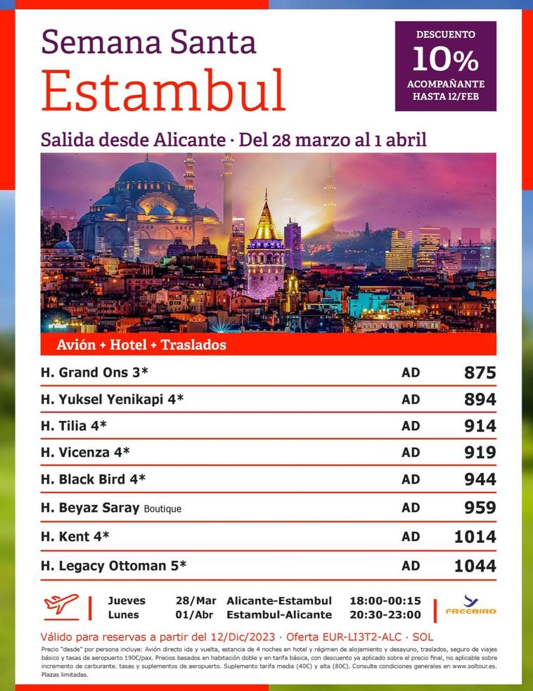 Oferta de Semana Santa Estambul por 875€ en Soltour