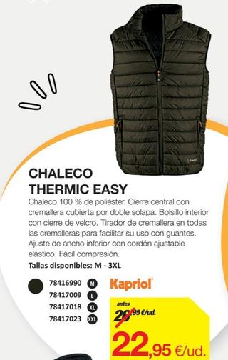 Oferta de Chaleco Thermico Easy por 22,95€ en Distriplac