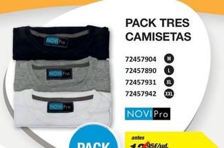 Oferta de Novipro - Pack Tres Camisetas por 7,95€ en Distriplac