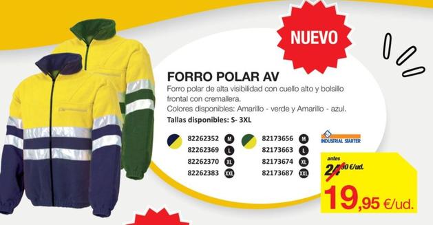 Oferta de Forro Polar AV por 19,95€ en Distriplac