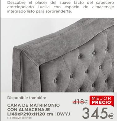 Oferta de Estructura cama por 345€ en Mondo Convenienza
