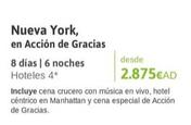 Oferta de Nueva York, En Acción De Gracias 8 Días | 6 Noches por 2875€ en Viajes El Corte Inglés