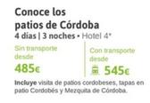 Oferta de Conoce Los Patios De Córdoba por 545€ en Viajes El Corte Inglés