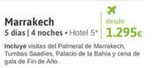Oferta de Marrakech por 1295€ en Viajes El Corte Inglés