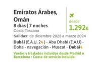 Oferta de Emiratos Árabes, Omán por 1292€ en Viajes El Corte Inglés