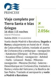 Oferta de Viaje Completo Por Tierra Santa E Islas Griegas por 2056€ en Viajes El Corte Inglés